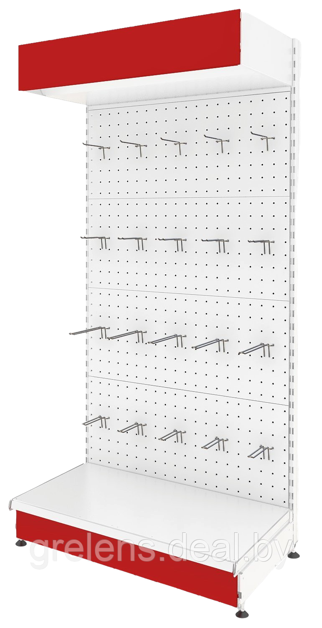 Стеллаж пристенный МХМ прямой с перфорированными панелями