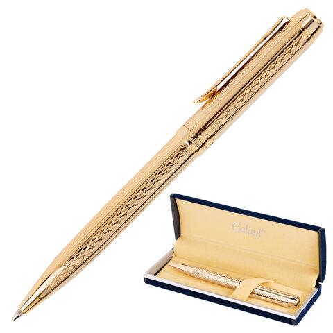 Ручка подарочная шариковая GALANT "Graven Gold", корпус золотистый с гравировкой, пишущий узел 0,7 мм - фото 2 - id-p207625875