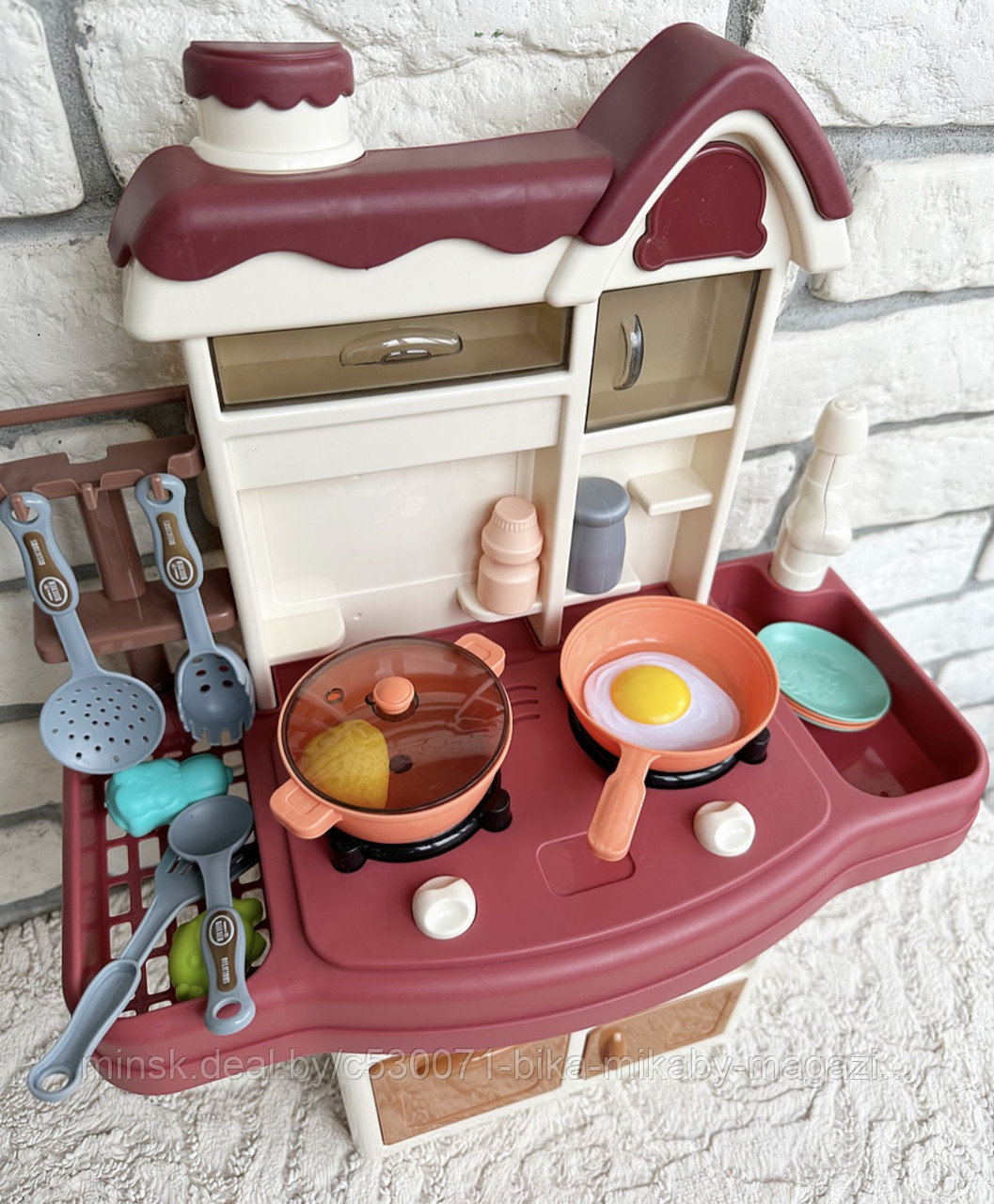 Игровой набор «Кухня детская» (есть звук плиты и водичка в кране), арт. 969-4 - фото 3 - id-p171471189