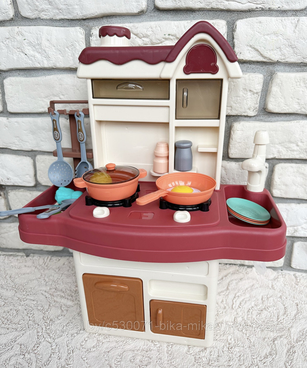 Игровой набор «Кухня детская» (есть звук плиты и водичка в кране), арт. 969-4 - фото 2 - id-p171471189