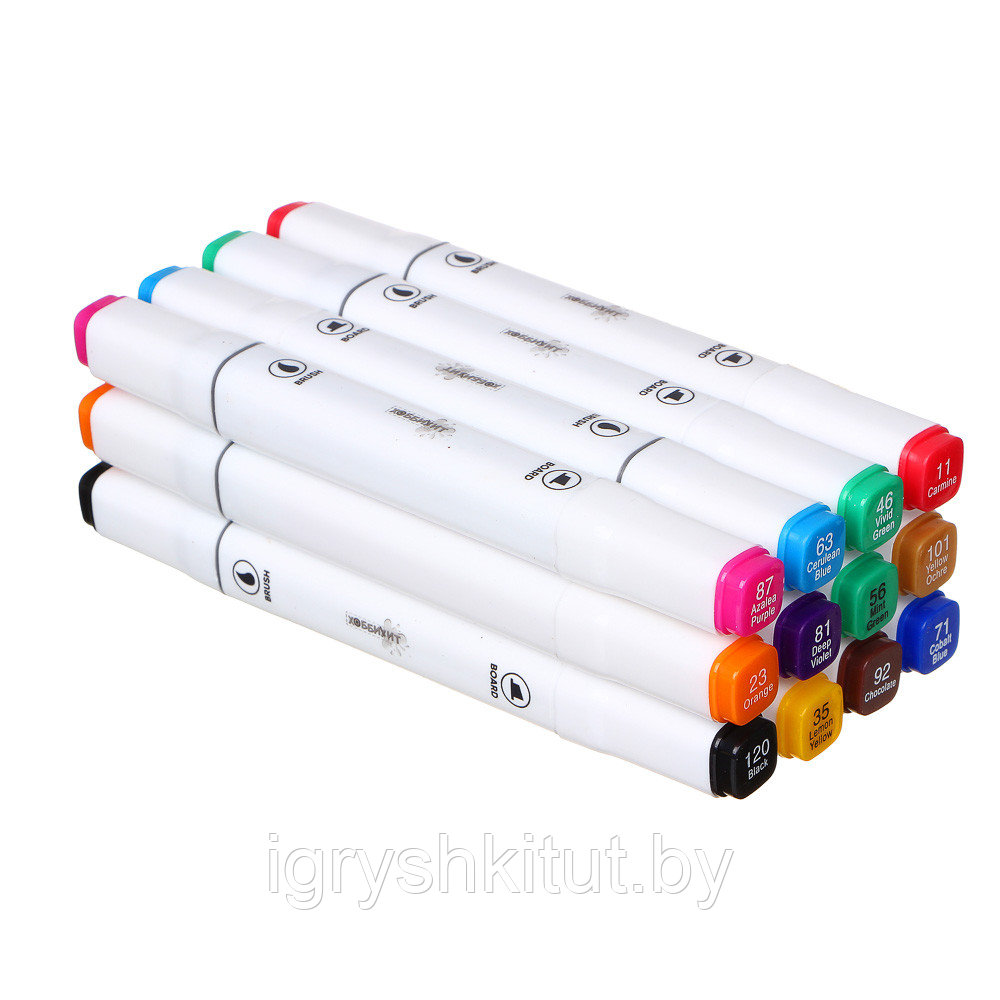 Набор маркеров для скетчинга "Ёлки", 12 цветов - фото 3 - id-p207628782