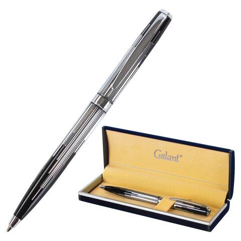 Ручка подарочная шариковая GALANT "Offenbach", корпус серебристый с черным, хромированные детали, пишущий узел - фото 2 - id-p207628801