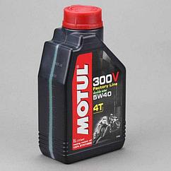 MOTUL 104112 Масло моторное спортивное синтетическое MOTUL 300V FACTORY LINE ROAD 5W-40 4T 1L