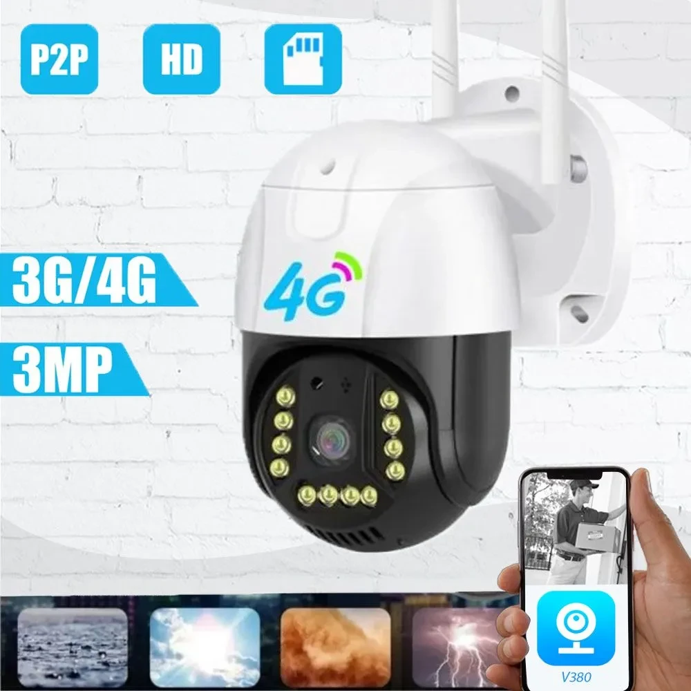 Уличная беспроводная камера 4G от сим-карты Smart Camera V380 Pro