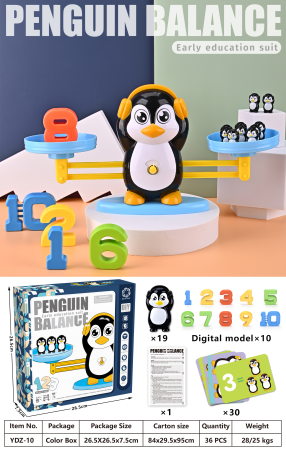Развивающая игра Умные математические обучающие весы балансир "пингвины " YDZ-10 б