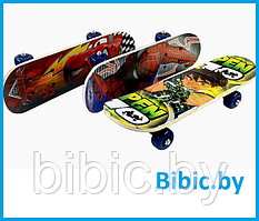 Детский спортивный скейт с рисунком принтом, скейтборд для мальчиков и девочек принт, 70 см