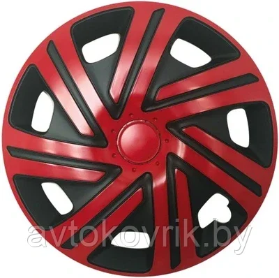 Колпаки для дисков колес  CYRKON 15.[ красные с черным] оригинальный дизайн под двойным лаком