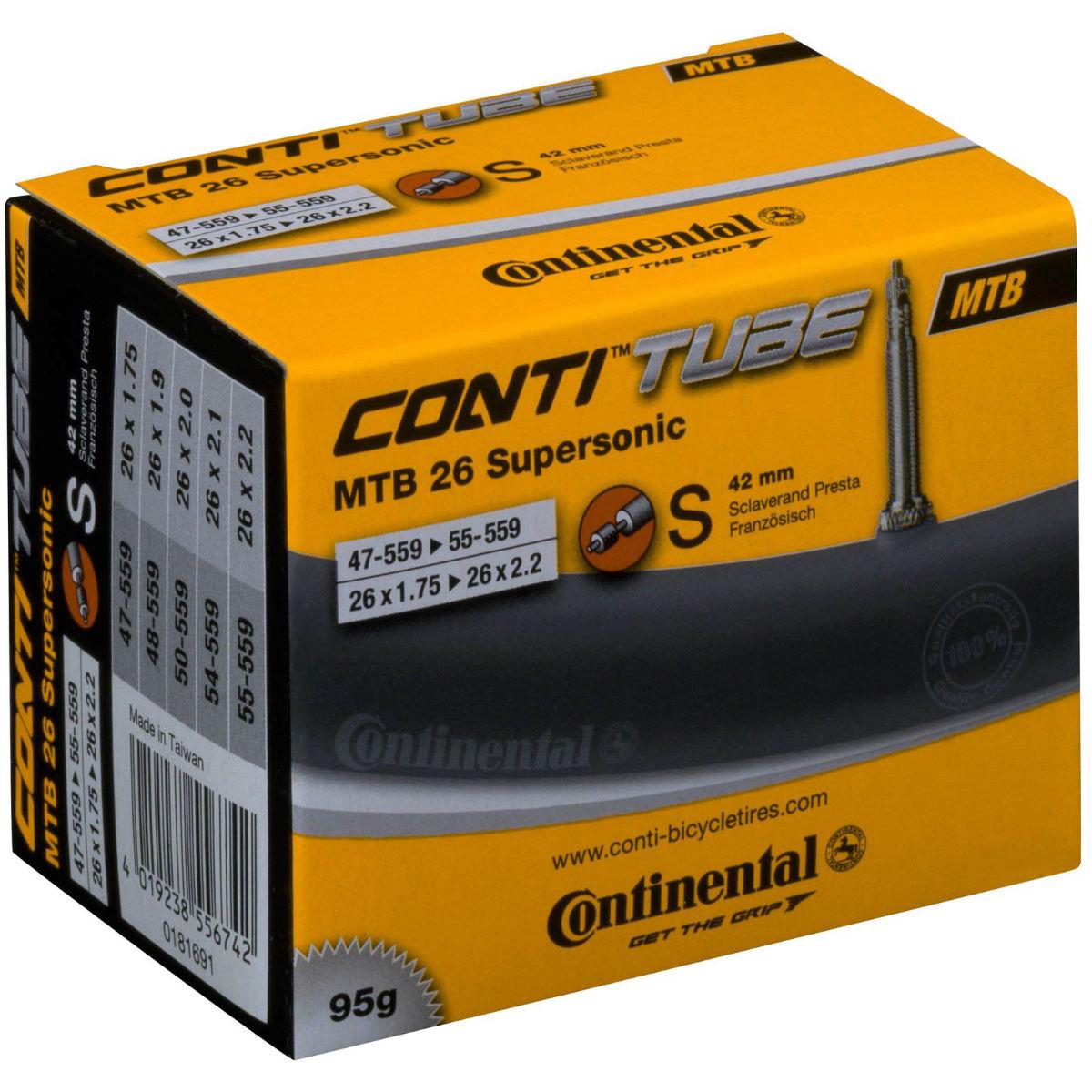 Камера Continental, Race 28" Supersonic, 20/25-622/630, S60 (Presta), 50гр., в упаковке - фото 1 - id-p207632926