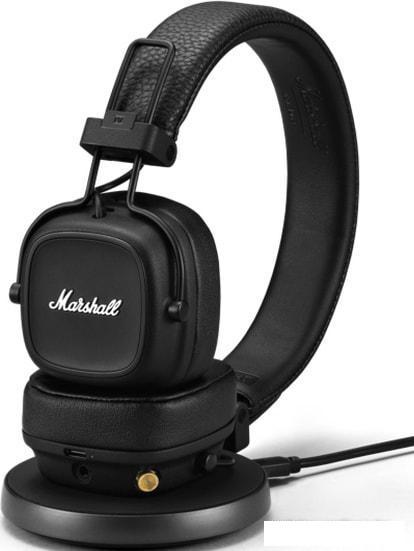 Беспроводные блютуз наушники большие накладные с микрофоном для телефона и ноутбука Marshall Major IV черные - фото 5 - id-p205273176