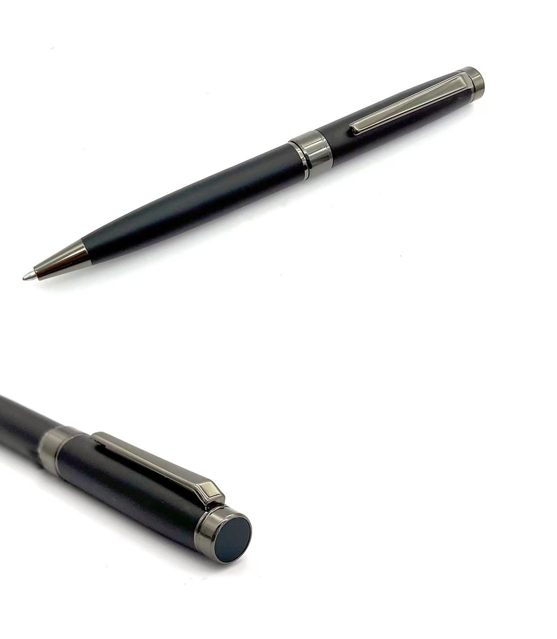 Ручка шариковая матовая Diplomat металлическая, черная - фото 3 - id-p207630542