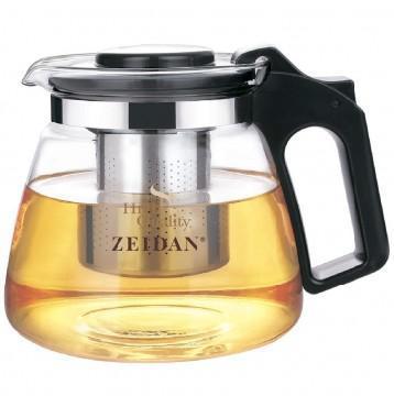 Заварочный стеклянный чайник ZEIDAN Z-4246 заварочник заварник для чая с ситечком фильтром-ситом - фото 1 - id-p207520868