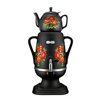 Электросамовар Добрыня DO-423 самовар электрический чайник сувенирный термопот черный с заварочным чайником
