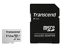 512Gb - Transcend 300S Micro Secure Digital XC Class 10 UHS-I TS512GUSD300S-A с переходником под SD