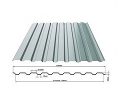 Профнастил МП20 Цинк (0,40 мм.) Высота 1,5 м.