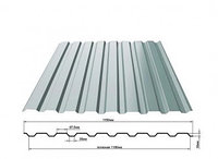 Профнастил МП20 Цинк (0,40 мм.) Высота 1,7 м.
