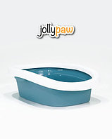 Туалет для кошек с высоким бортиком Jollypaw (серо-голубой)