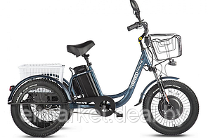 Трицикл Eltreco Porter Fat 500 UP! Серый, Синий, Черный