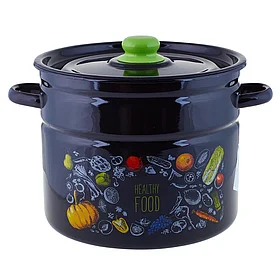 Кастрюля эмалированная сталь 9 л Appetite Healthy food