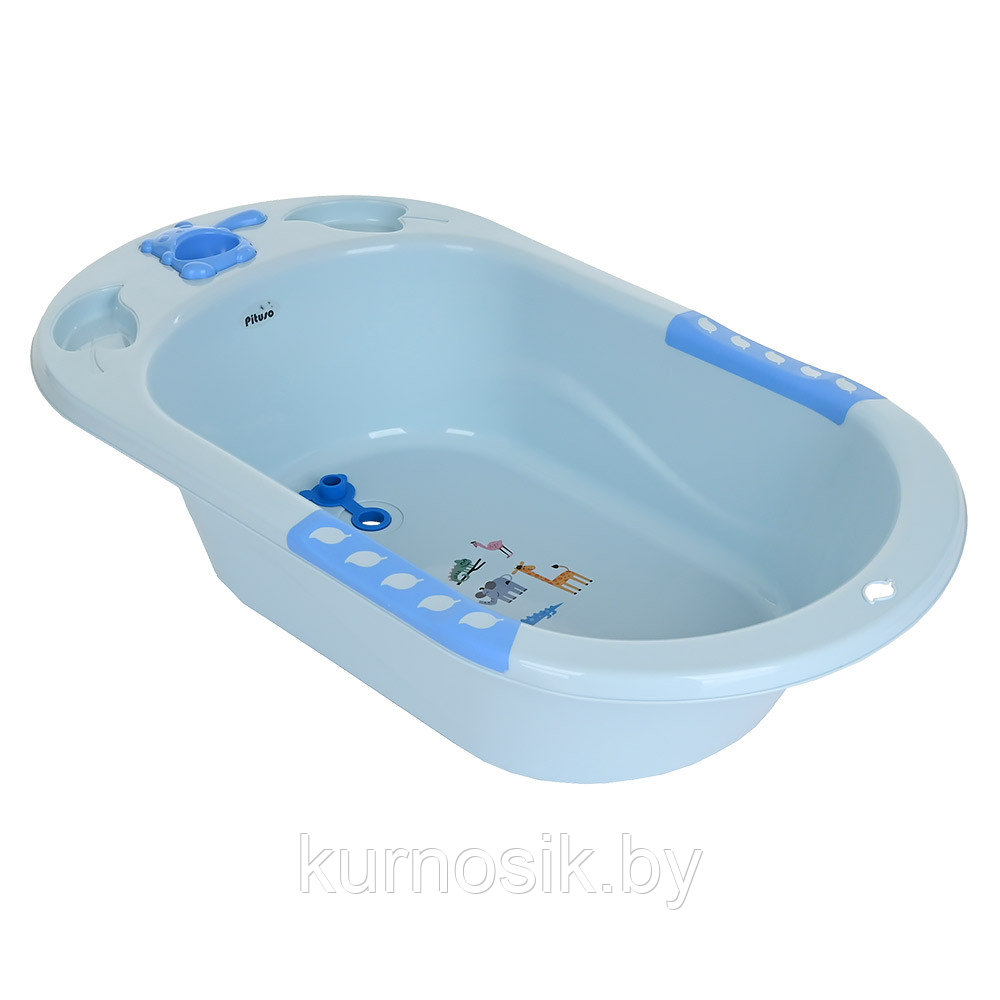 Детская ванна с горкой для купания PITUSO 89 см Blue/Голубая - фото 2 - id-p207647767