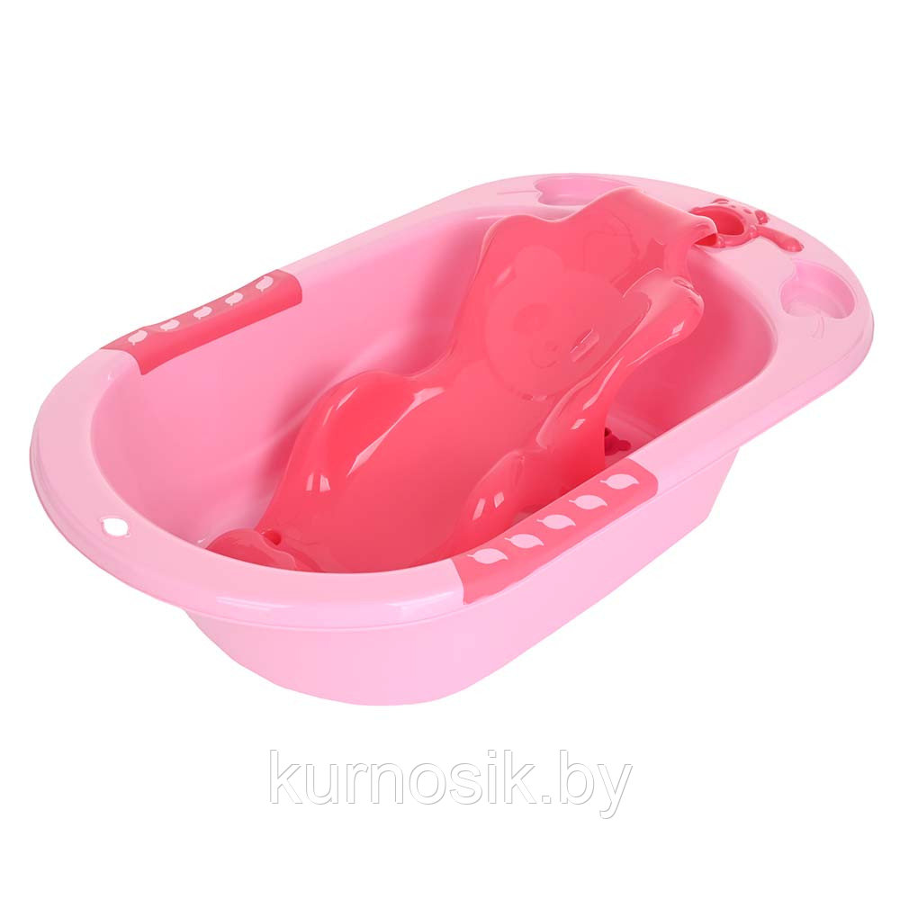 Детская ванна с горкой для купания PITUSO 89 см Pink/Розовая - фото 1 - id-p207647881
