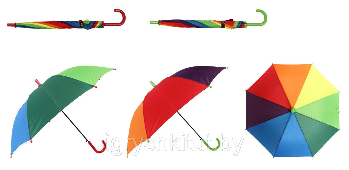 Зонт детский полуавтоматический Радуга - фото 1 - id-p207647947