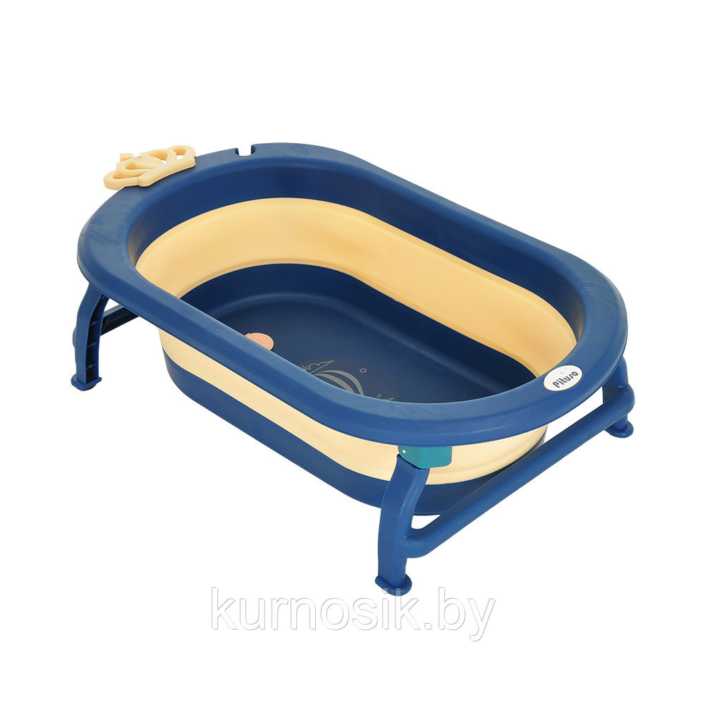 Детская ванна складная PITUSO 87 см Yellow/Синяя с желтым - фото 4 - id-p207649163