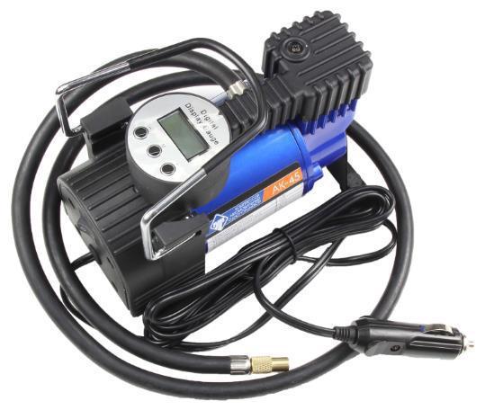 Автомобильный компрессор воздушный поршневой цифровой Электрический насос от прикуривателя 12 вольт 12V - фото 2 - id-p207649938