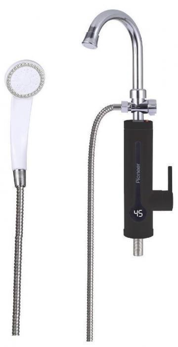 Проточный водонагреватель электрический кран с душем и регулировкой температуры PIONEER WH658SH - фото 1 - id-p207649999