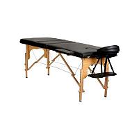 Складной 3-х секционный деревянный массажный стол RS BodyFit черный 70 см