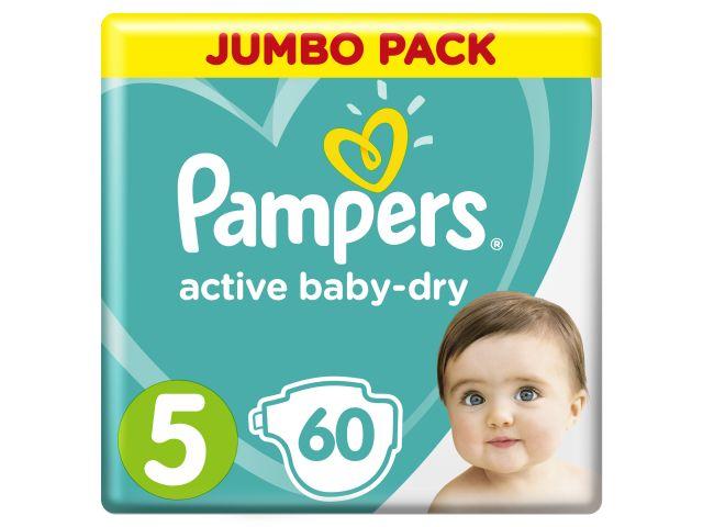 Подгузники детск. однораз. Active Baby Junior (11-16 кг) 60 шт. Pampers - фото 1 - id-p207657272