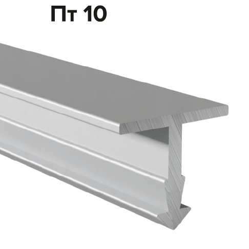 Профиль Т-образный ПТ 10 10мм анодированный серебро мат 2700мм - фото 3 - id-p207671625