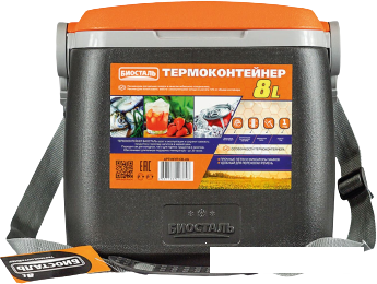Термобокс BIOSTAL CB-8G-P 8л (черный/оранжевый), фото 2