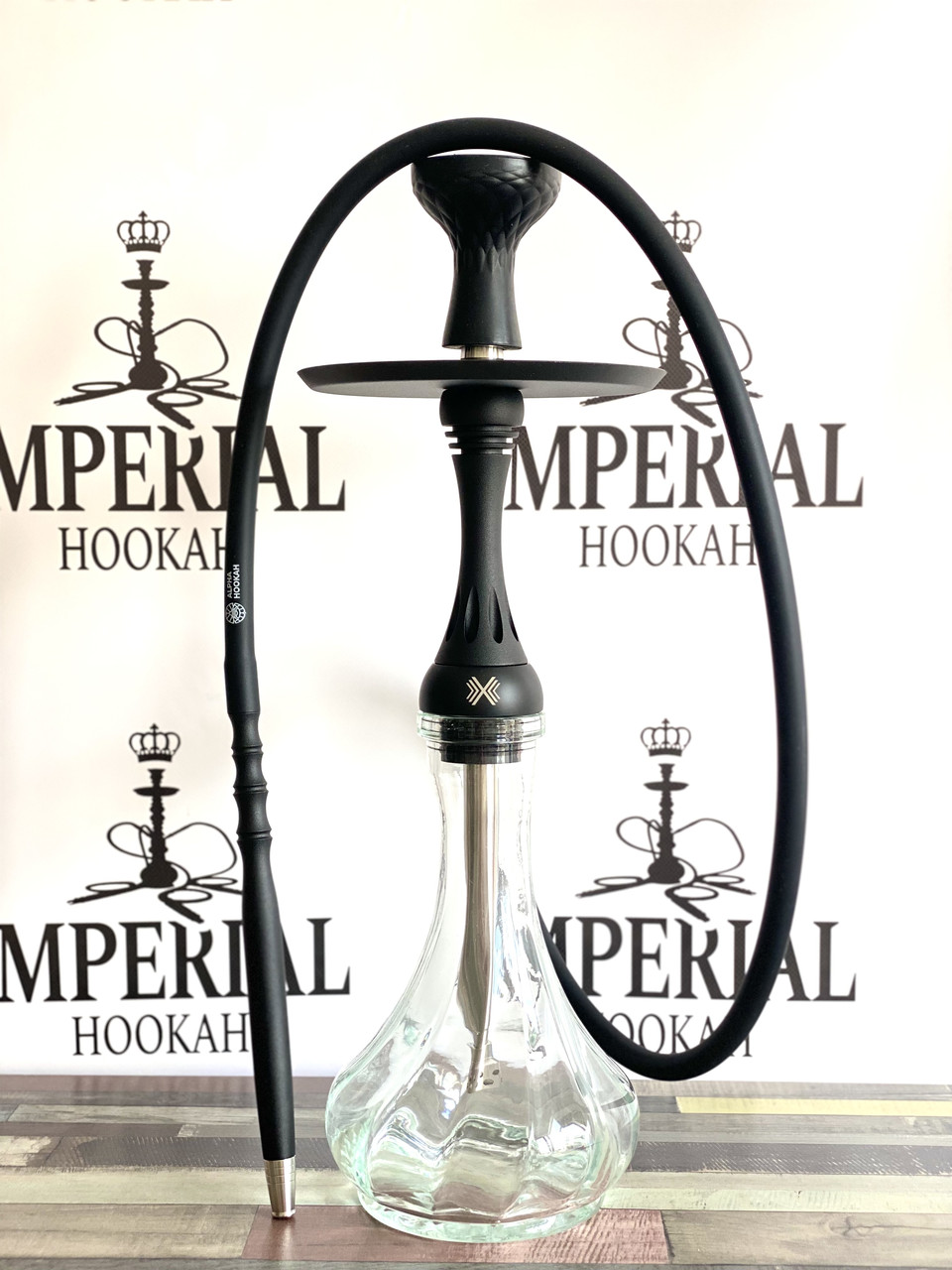 Кальян Alpha Hookah X Black Matte (оригинал) с вертикальной продувкой