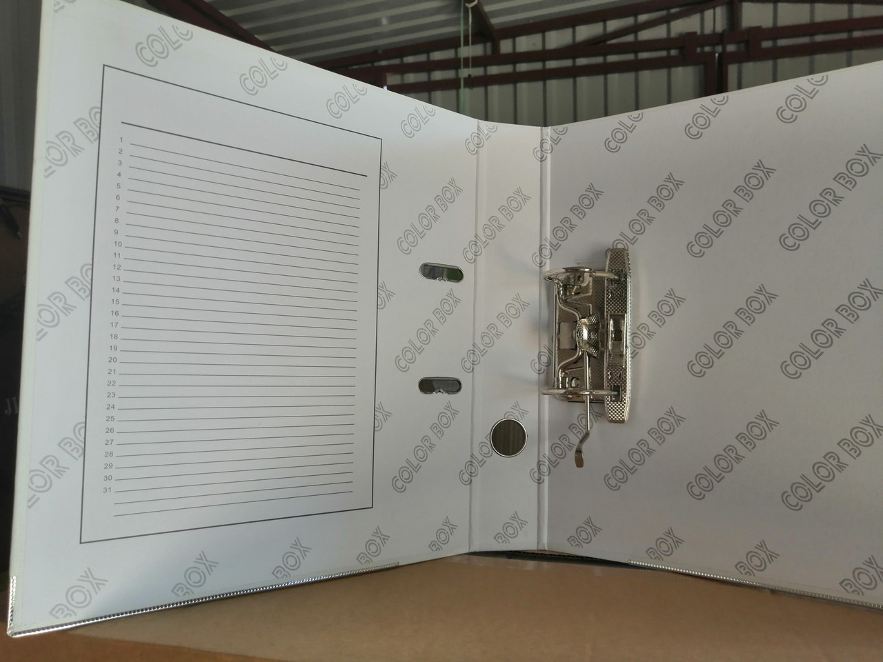 Папка-регистратор COLOR BOX пвх эко А4 бирюзовый (Цена с НДС) - фото 2 - id-p74436694