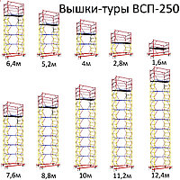 Тур-вышка строительная ВСП-250/0,7 (площадка 0,7х1,6м, Н=1,6)