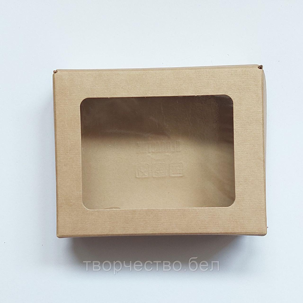 Коробка крафт с окошком №1, 10×8×3,6 - фото 2 - id-p207613993