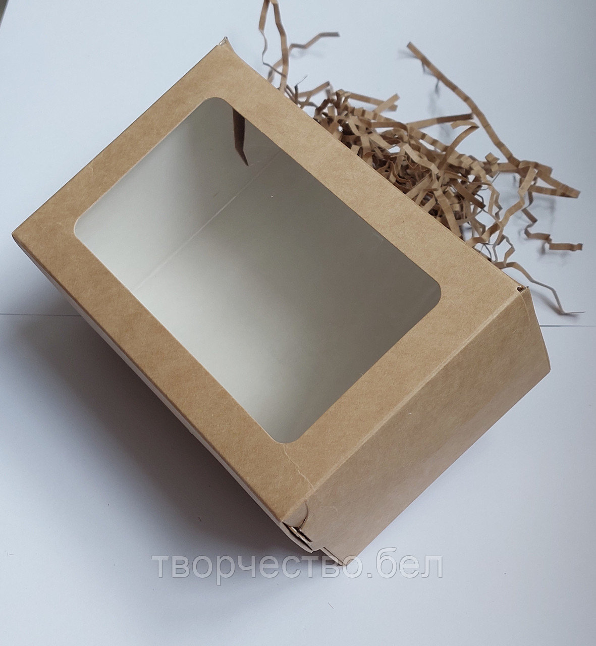 Коробка крафт с окошком №3, 10×15×7 см - фото 4 - id-p207704118