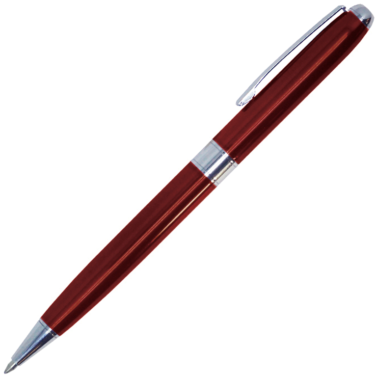 Ручка шариковая, металл, красный / серебро - фото 2 - id-p207703815