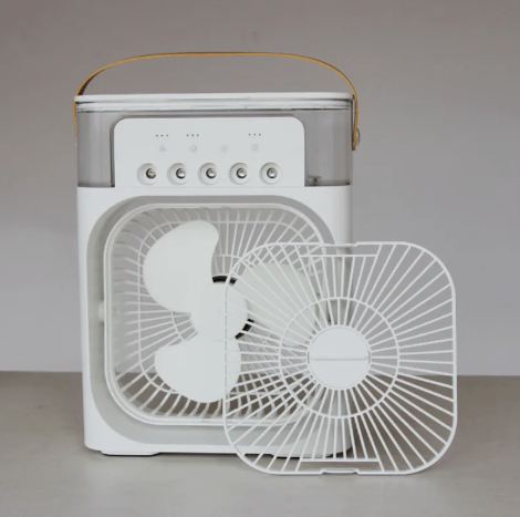 Вентилятор настольный, Мини Air Cooler Fan c LED подсветкой, 3 скорости, увлажнитель, ночник - фото 4 - id-p207704943