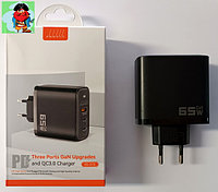 Сетевое зарядное устройство Profit ES-D72 65W, цвет: чёрный
