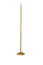 Флагшток настольный металлический для вымпелов и флажков (высота 65 см ("золото"))