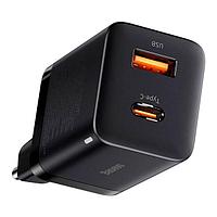 Baseus Сетевое зарядное Baseus Super Si Pro Quick Charger C+U 30W Черный