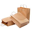 Крафт-пакет бумажный с ручками 22×25×11 см, 1шт, фото 2
