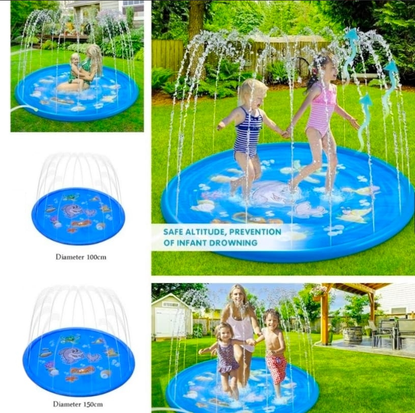 Игровой мини бассейн фонтанчик для детей на лето (ПВХ, диаметр 100 см) - фото 5 - id-p207709562