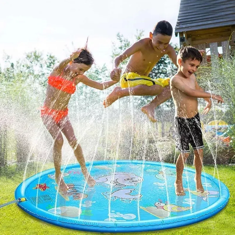 Игровой мини бассейн фонтанчик для детей на лето (ПВХ, диаметр 100 см) - фото 1 - id-p207709562