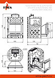 Чугунная печь для бани ЭТНА 18 (Панорама) "М" Закрытая каменка, фото 2