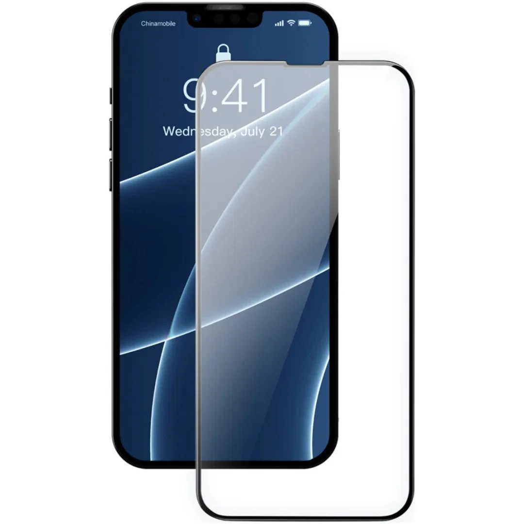 Защитное стекло Baseus для Apple Iphone 13 Pro Max черный (2шт в комплекте) - фото 2 - id-p207709715