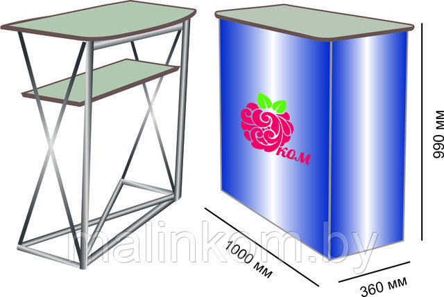 Промостол, дегустационная стойка складная, прилавок для презентация