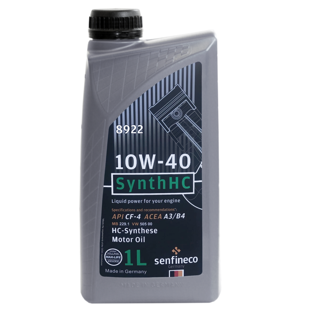 МАСЛО МОТОРНОЕ Полусинтетическое SENFINECO SYNTHHC 10W-40 API CF-4 ACEA A3/B4,бут. 1 л