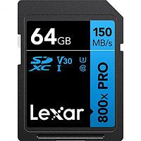 Карта памяти Lexar High-Performance 800x PRO SDXC 64Gb UHS-I U3 V30 150MB/s (R)